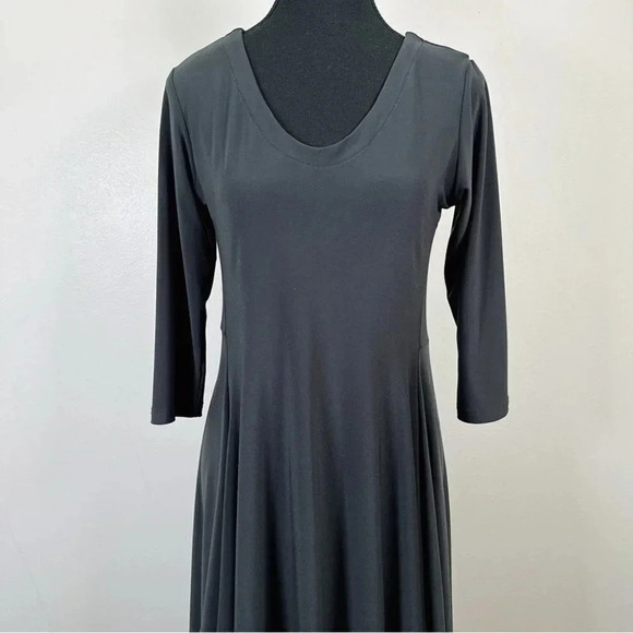 Sympli Hi Low Assymetric Three Quarter Sleeve Tunic  Grey Sage - Picture 3 of 16
